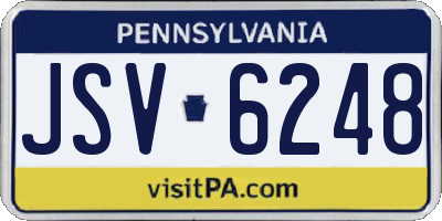 PA license plate JSV6248