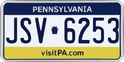 PA license plate JSV6253