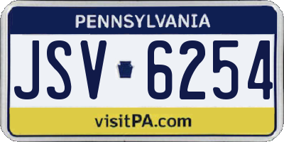 PA license plate JSV6254