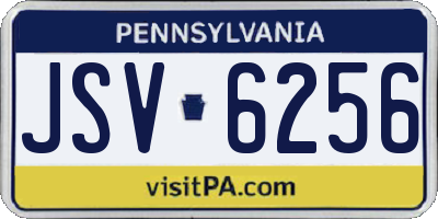 PA license plate JSV6256
