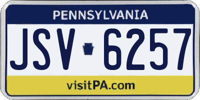 PA license plate JSV6257