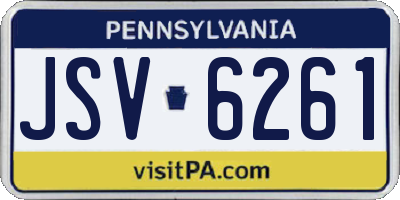 PA license plate JSV6261