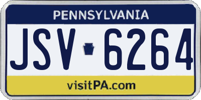 PA license plate JSV6264