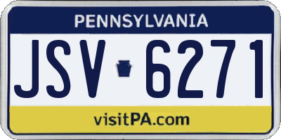 PA license plate JSV6271
