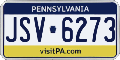 PA license plate JSV6273