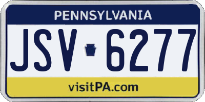 PA license plate JSV6277