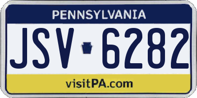 PA license plate JSV6282