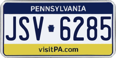 PA license plate JSV6285