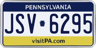 PA license plate JSV6295
