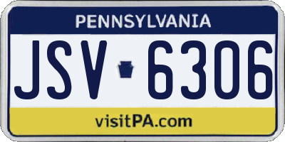 PA license plate JSV6306