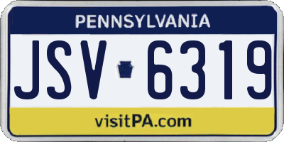 PA license plate JSV6319