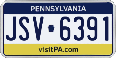 PA license plate JSV6391
