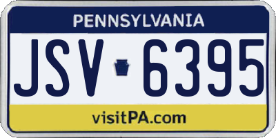 PA license plate JSV6395