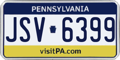 PA license plate JSV6399