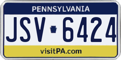 PA license plate JSV6424