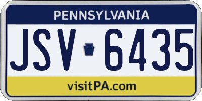PA license plate JSV6435