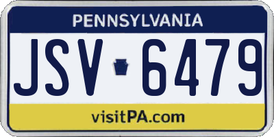 PA license plate JSV6479