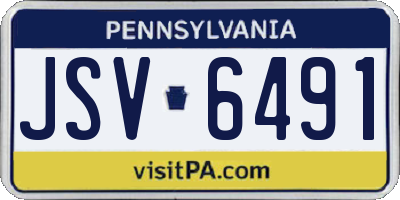 PA license plate JSV6491