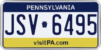 PA license plate JSV6495