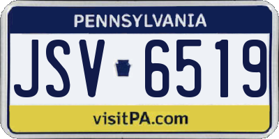 PA license plate JSV6519