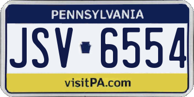 PA license plate JSV6554