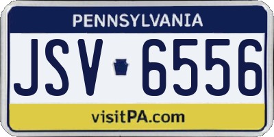 PA license plate JSV6556