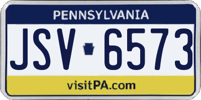 PA license plate JSV6573
