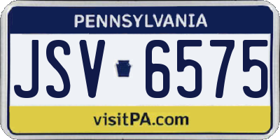 PA license plate JSV6575