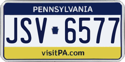 PA license plate JSV6577