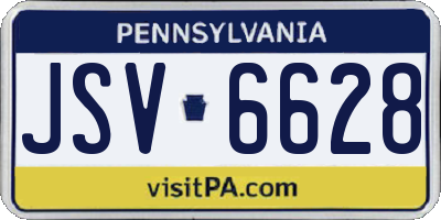 PA license plate JSV6628