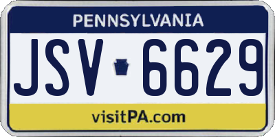 PA license plate JSV6629