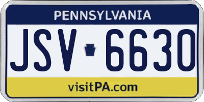 PA license plate JSV6630