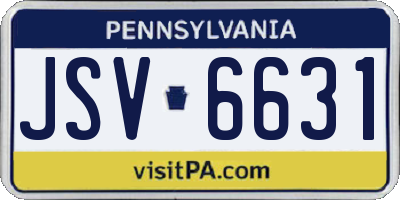 PA license plate JSV6631