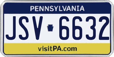 PA license plate JSV6632