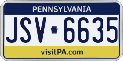 PA license plate JSV6635