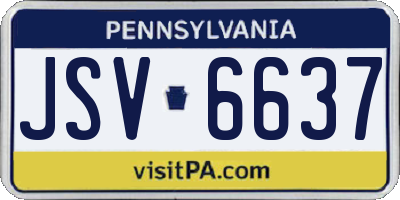 PA license plate JSV6637