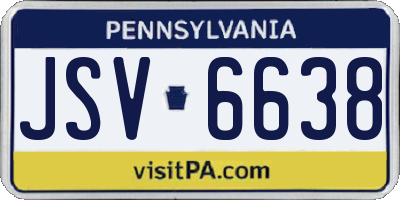 PA license plate JSV6638