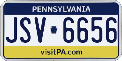 PA license plate JSV6656
