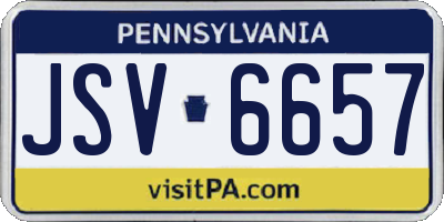 PA license plate JSV6657