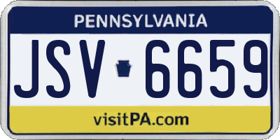PA license plate JSV6659