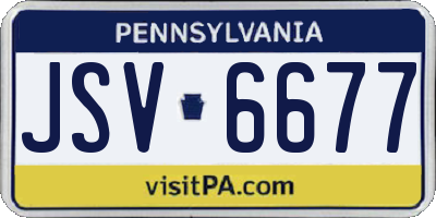 PA license plate JSV6677