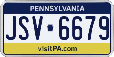 PA license plate JSV6679