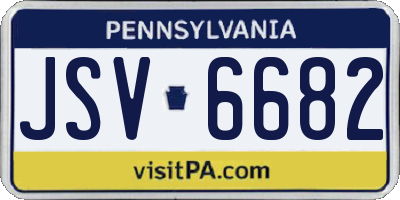 PA license plate JSV6682