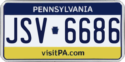 PA license plate JSV6686