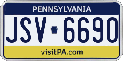 PA license plate JSV6690