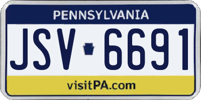 PA license plate JSV6691