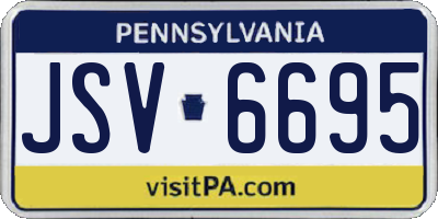 PA license plate JSV6695
