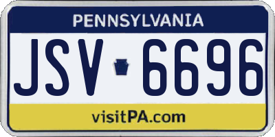 PA license plate JSV6696