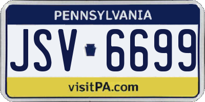 PA license plate JSV6699