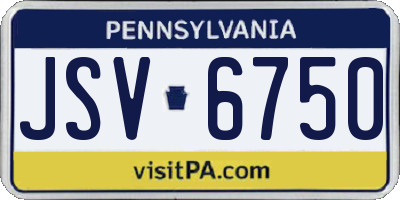 PA license plate JSV6750